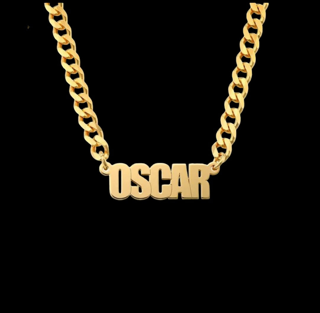 Stainless Steel Personalized Name Necklace Cuban