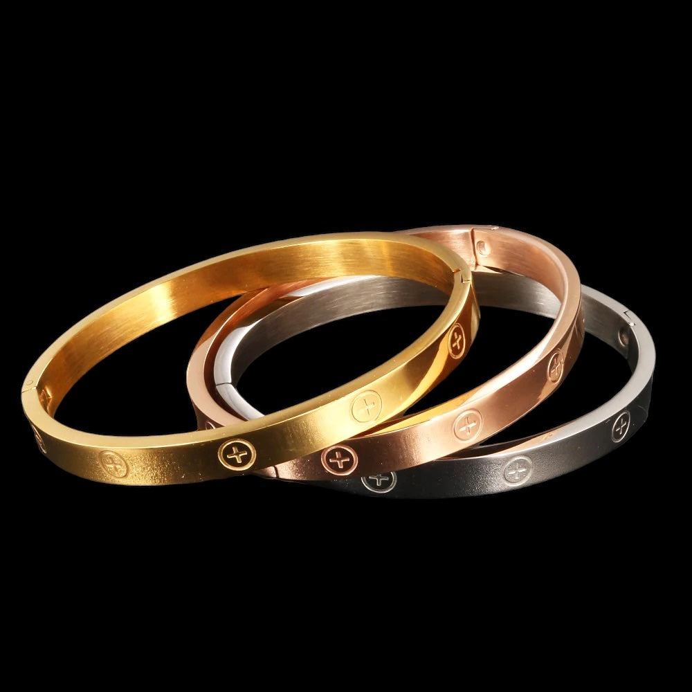 Fashion Luxury Steel Bangles 6 | Luxury Brand Stainless Bangle |
