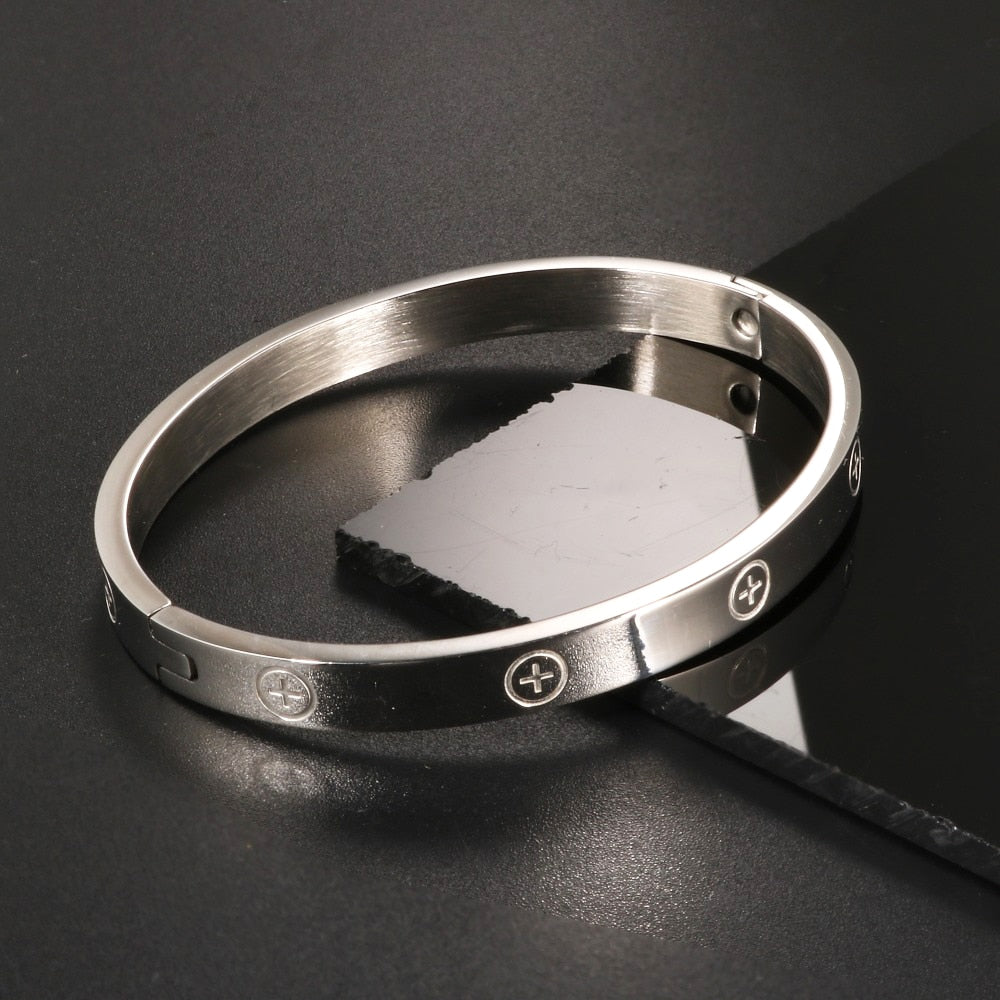 Fashion Luxury Steel Bangles 6 | Luxury Brand Stainless Bangle |