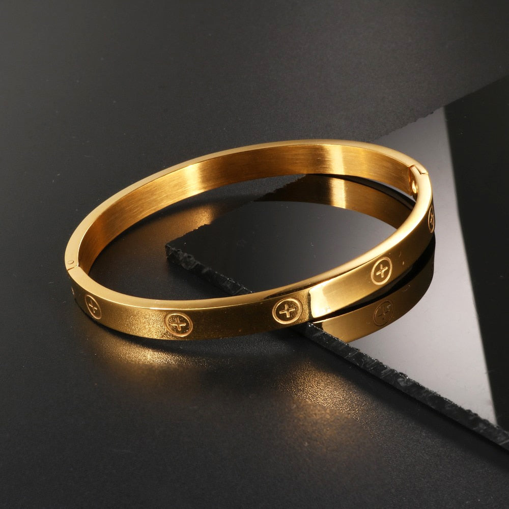 Fashion Luxury Steel Bangles 6 | Luxury Brand Stainless Bangle |