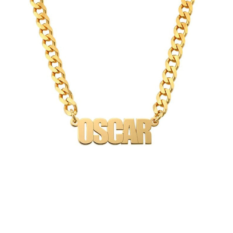 Stainless Steel Personalized Name Necklace Cuban