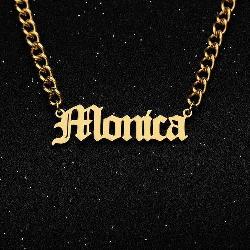 Stainless Steel Personalized Name Necklace Cuban