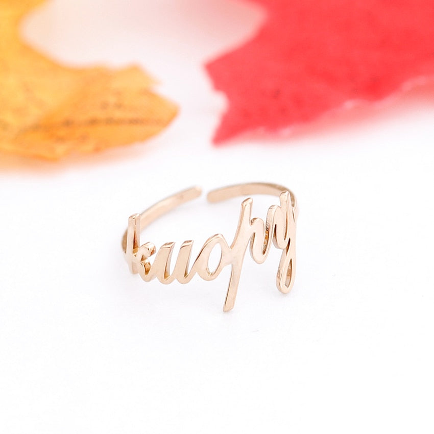 Statement Custom Name Ring Personalized Letters