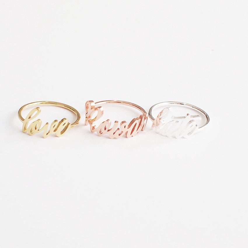 Statement Custom Name Ring Personalized Letters