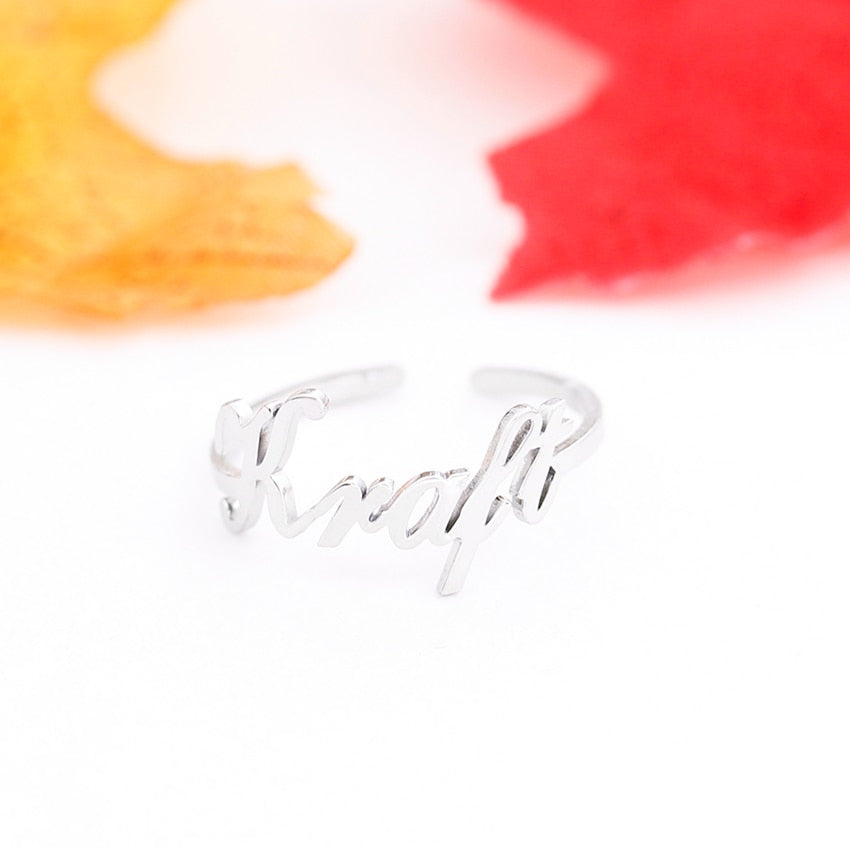 Statement Custom Name Ring Personalized Letters
