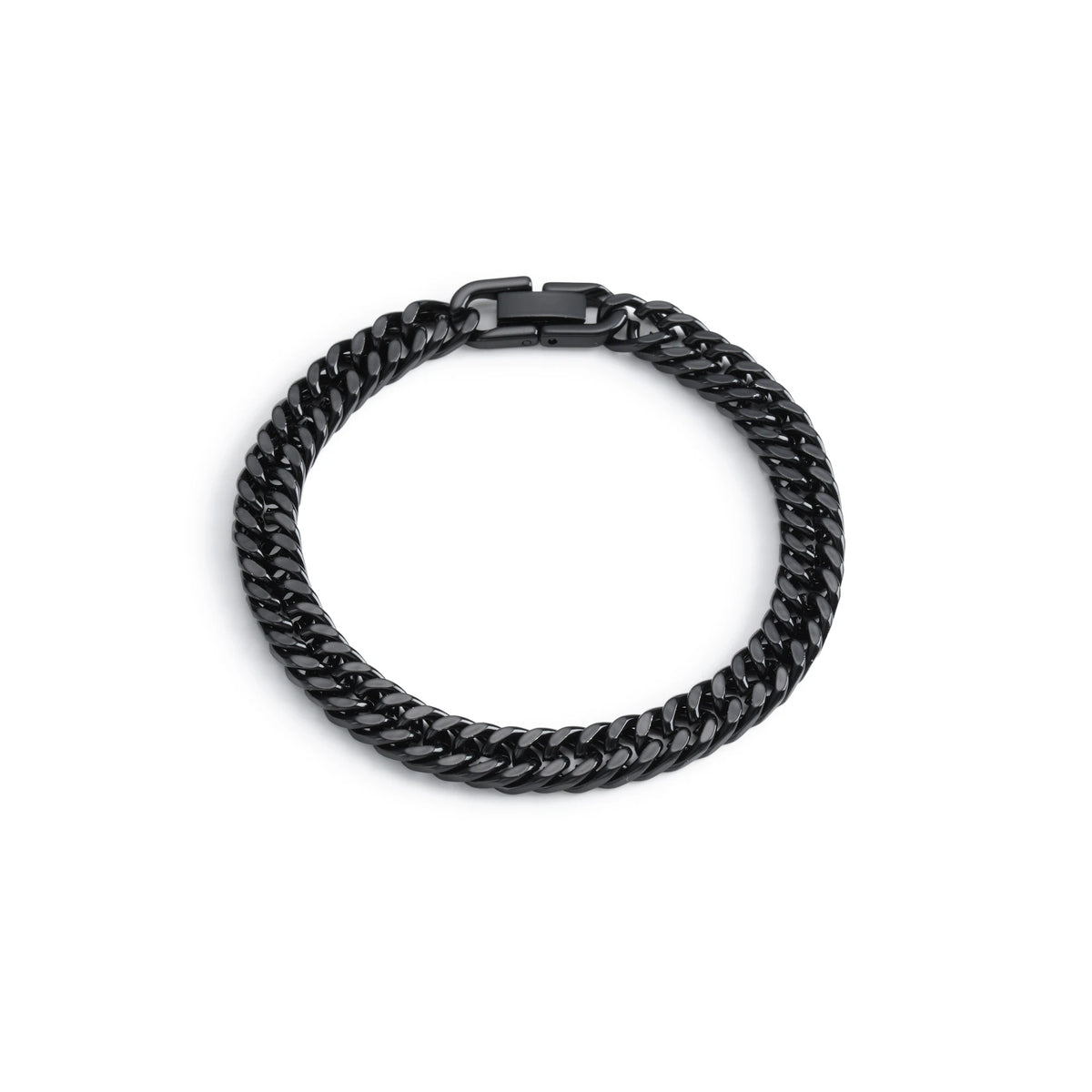 Stainless Steel Braided Double Row Front and Rear Fish Scale Alloy Magnetic Buckle Bracelet with Keel Jewelry New Model