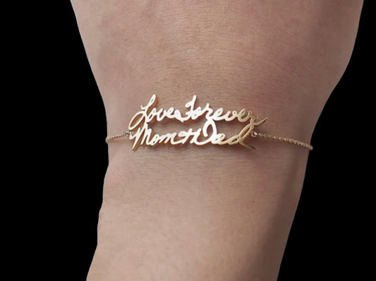 Custom Double Name Bracelet Rose Gold Color