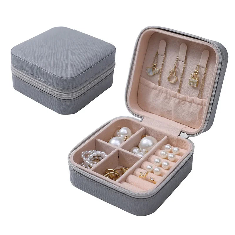Square Mini Ring Box Portable Stud Earrings Jewelry Storage Multifunctional Storage Box Jewelry Organizer 쥬얼리박스