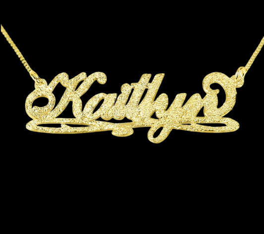 Underlined Sparkling Name Necklace