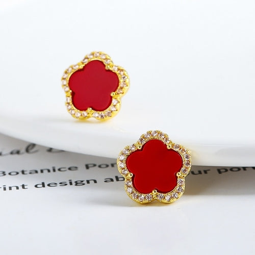 Diamond Inlaid Cute New Design Plant Flower Bracelet, Earring or Necklace