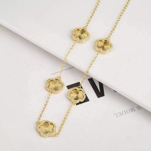 Diamond Inlaid Cute New Design Plant Flower Bracelet, Earring or Necklace