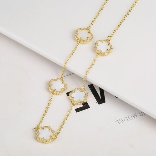 Diamond Inlaid Cute New Design Plant Flower Bracelet, Earring or Necklace