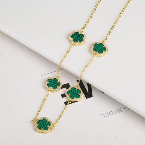 Diamond Inlaid Cute New Design Plant Flower Bracelet, Earring or Necklace