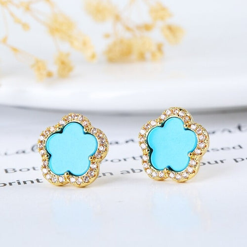Diamond Inlaid Cute New Design Plant Flower Bracelet, Earring or Necklace