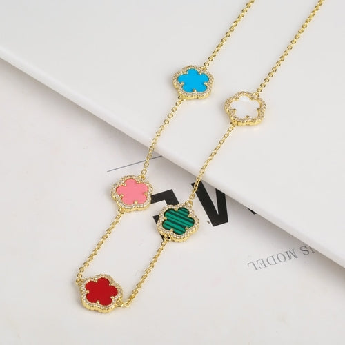 Diamond Inlaid Cute New Design Plant Flower Bracelet, Earring or Necklace