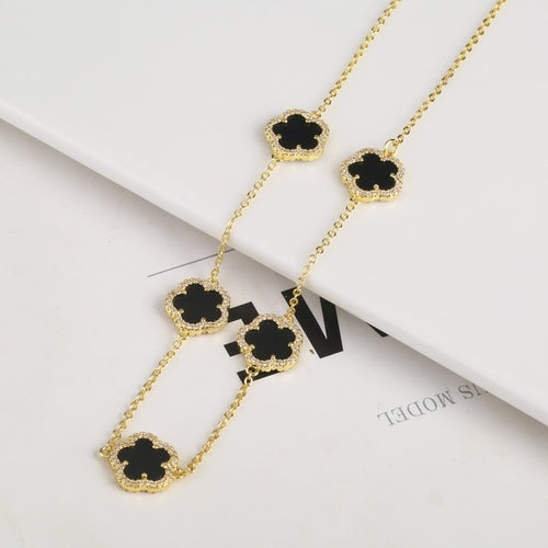 Diamond Inlaid Cute New Design Plant Flower Bracelet, Earring or Necklace