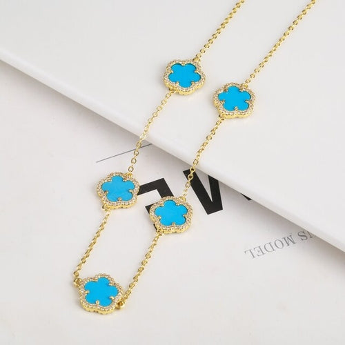 Diamond Inlaid Cute New Design Plant Flower Bracelet, Earring or Necklace