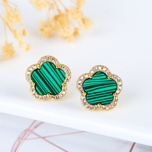 Diamond Inlaid Cute New Design Plant Flower Bracelet, Earring or Necklace