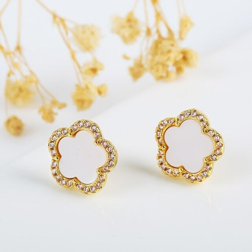 Diamond Inlaid Cute New Design Plant Flower Bracelet, Earring or Necklace