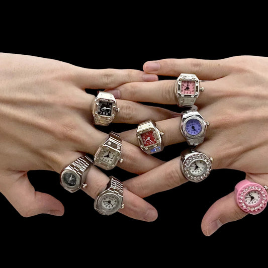 Vintage Punk Elastic Stretchy Quartz Ring
