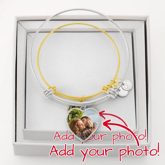 Personalized Heart Photo Bracelet