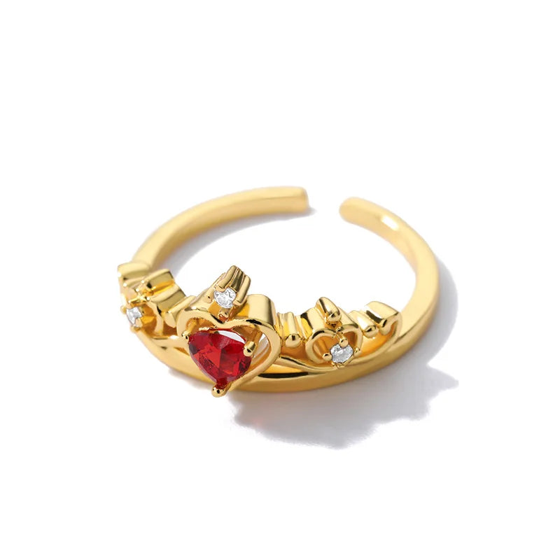 Anxiety Balls Beads Rings for Women Open Spinner Adjustable Finger Ring Stainless Steel Rotating Freely Anti Stress Jewelry Gift